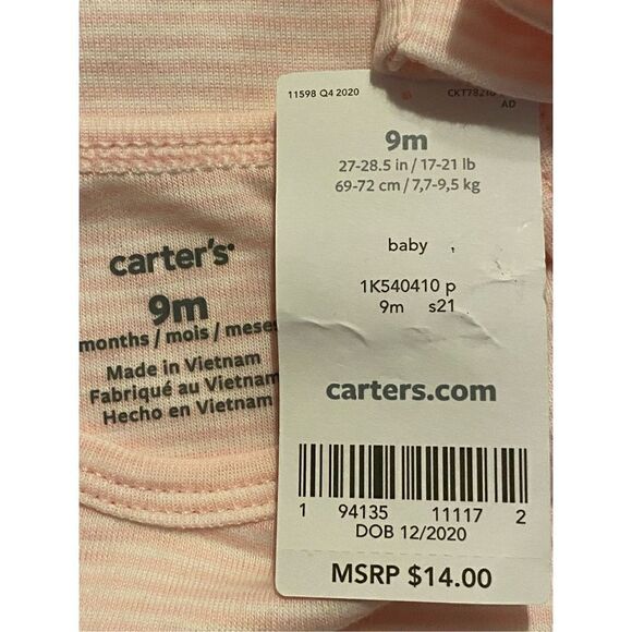 CARTER’S BABY 9M Easter Chick Bodysuit -“ LOVE MY PEEPS” - Picture 7 of 7